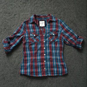 Cute Forever 21 Plaid Button Down